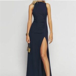 Reformation Navy Blue Maxi Dress